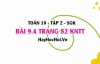 Bài 9.4 trang 82 Toán 10 tập 2 Kết nối tri thức